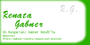 renata gabner business card